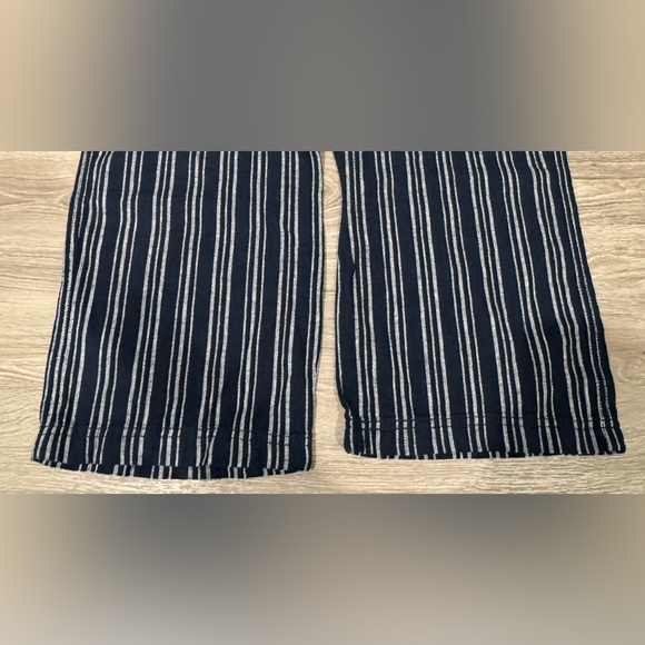 Sonoma Navy & Silver Striped Straight Leg Mid Rise Pants Size M New With Tags - Picture 4 of 16